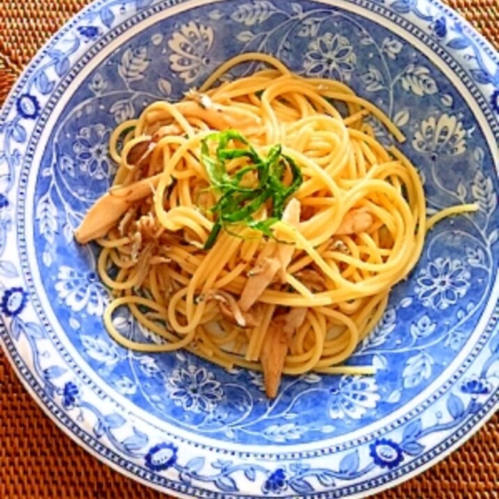 ＊しめじとちりめん山椒の和風パスタ＊